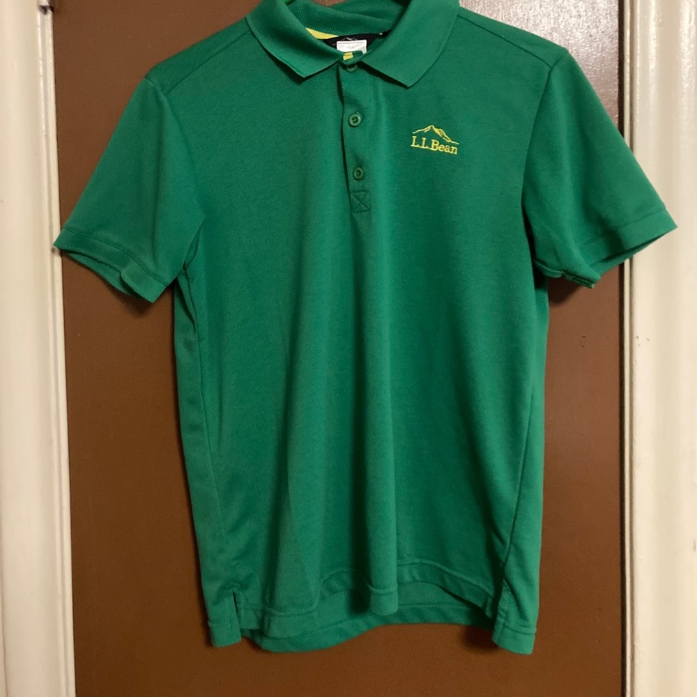 Boy’s LL Bean Polo Shirt Green/Yellow.